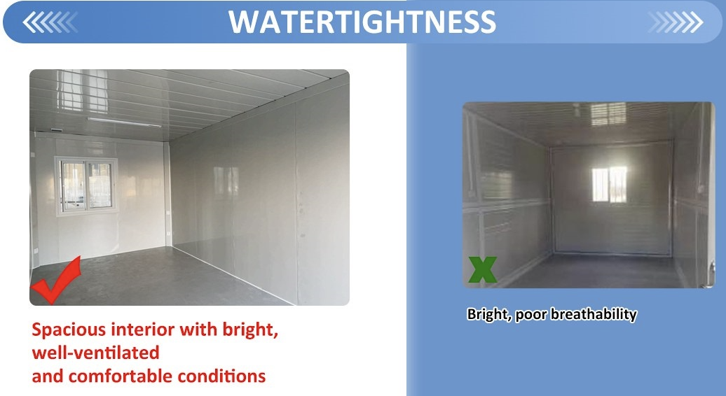 Bright and airy interior of a Z-Type container house