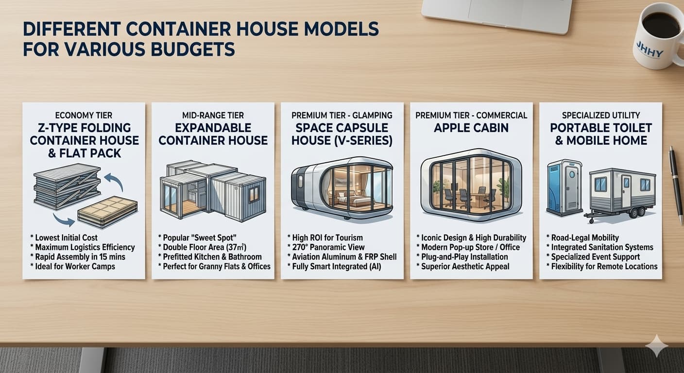 Different container house models for various budgets