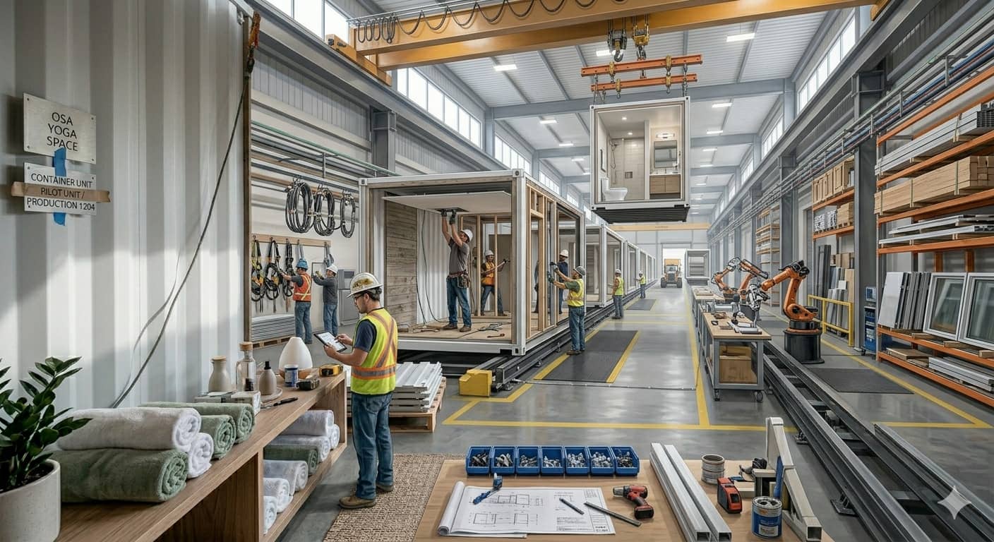 Factory production of modular home units